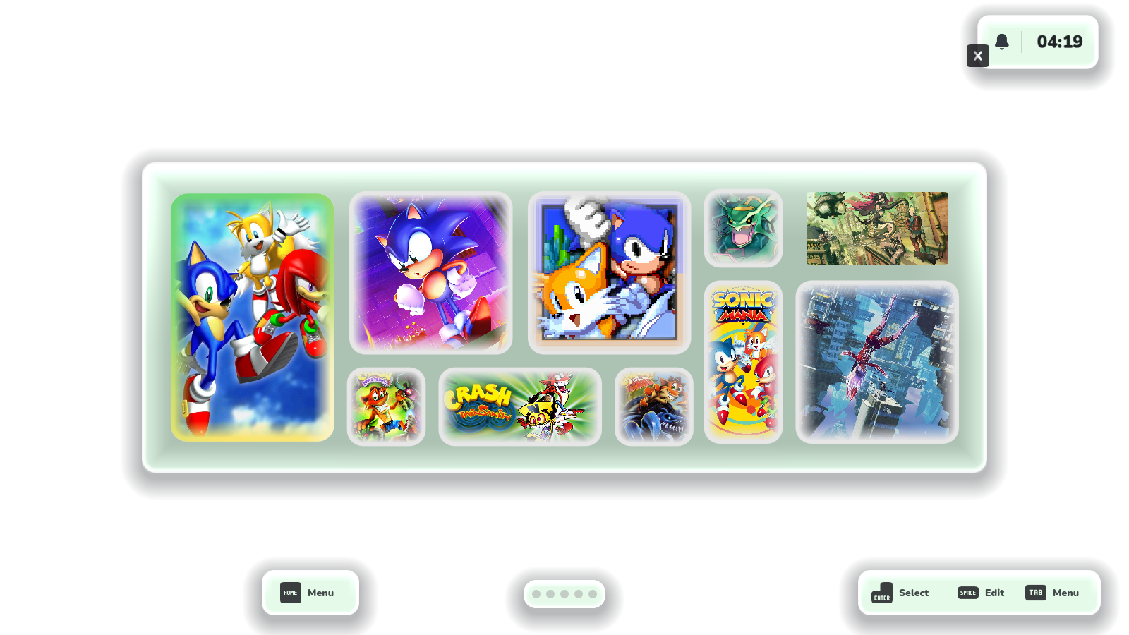 CATui Customs in mint, light theme